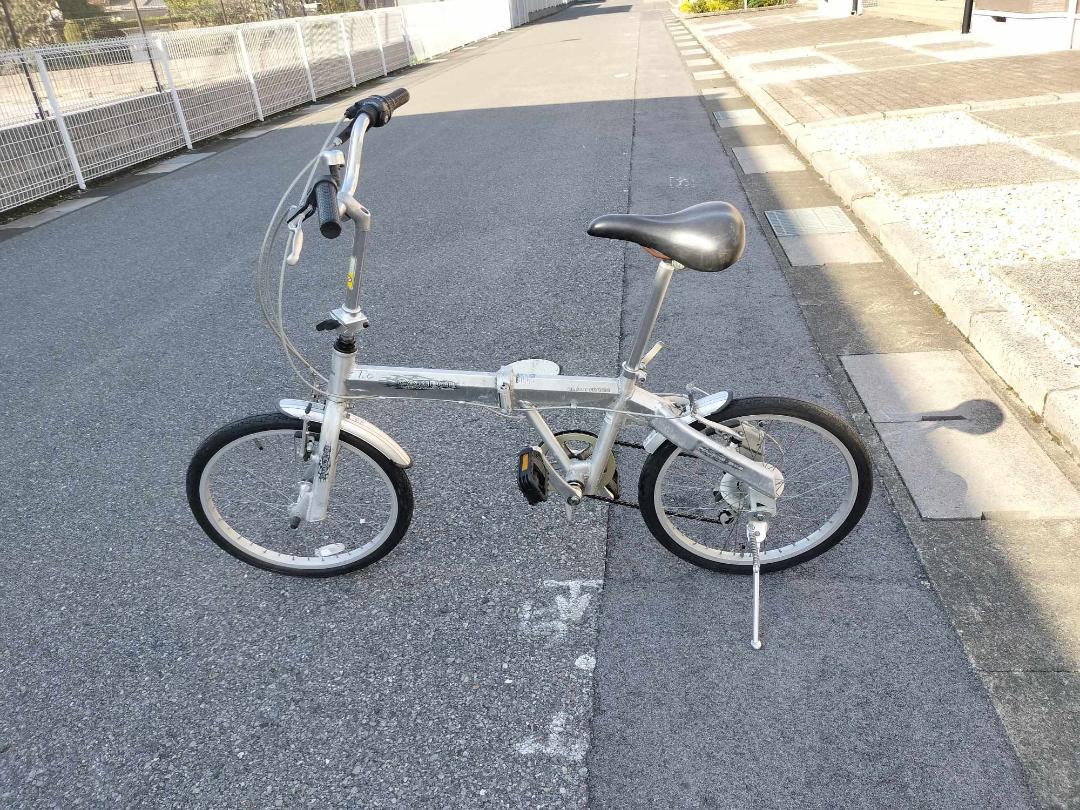 折り畳み自転車　20インチ　アルミ　ポリッシュ　カリブーライト 6段変速