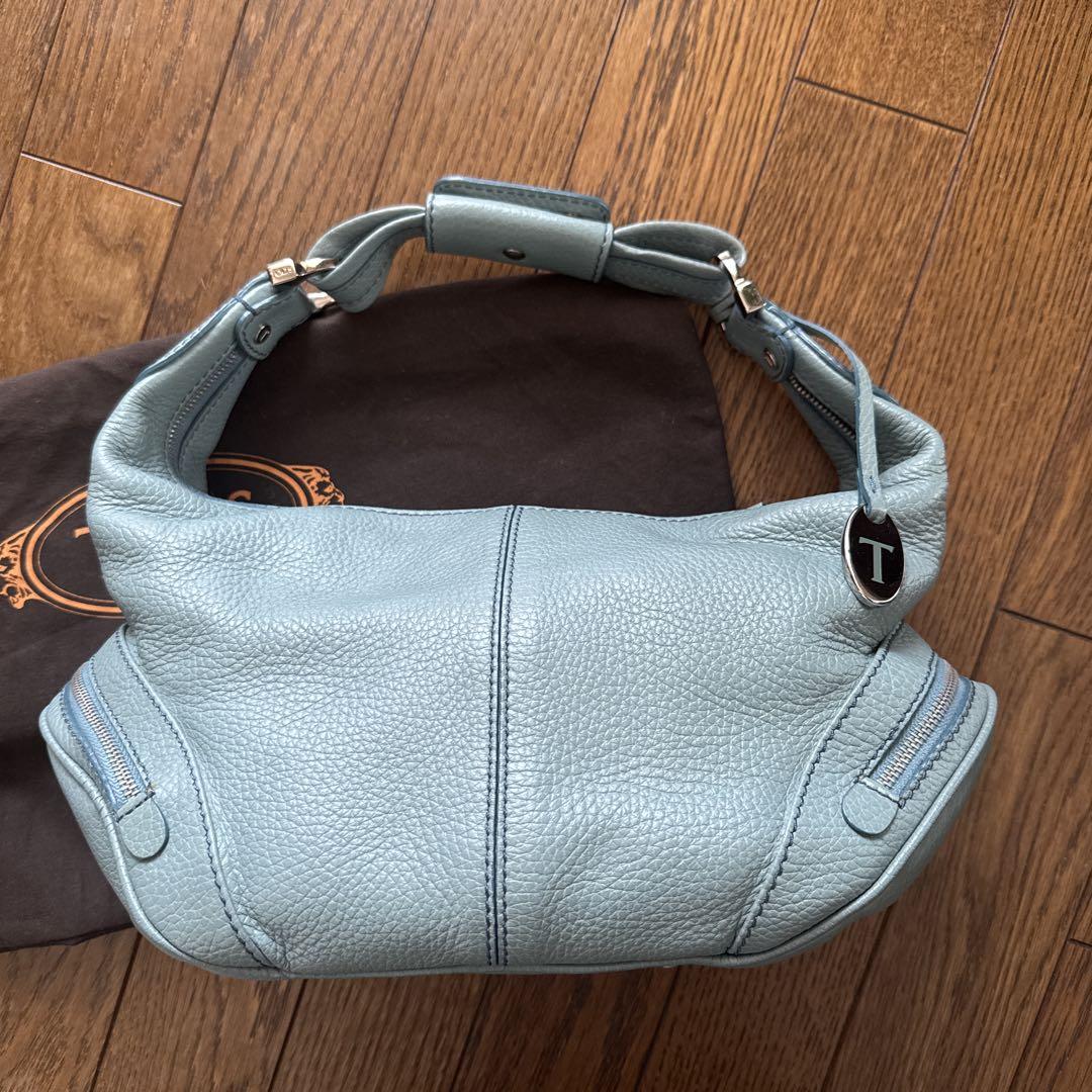 TOD'S ライトブルー チャーム付 ワンショルダー バッグ 未使用