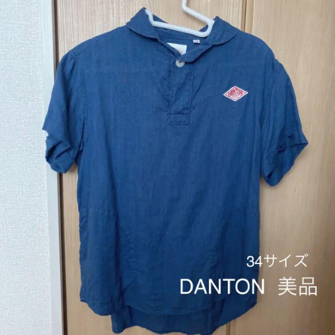 値下げ　DANTON | リネン 丸襟プルオーバーシャツ Bshop 34