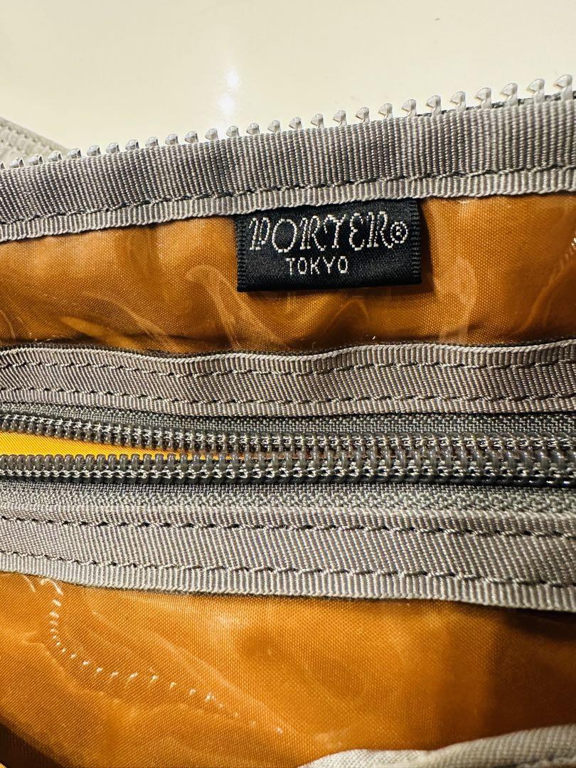 PORTER　タンカー　ショルダーバッグ　オーバル型　シルバーグレー