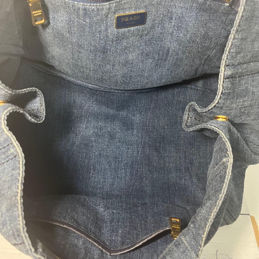 PRADA カナパ　デニム 　トートバッグハンドバッグ