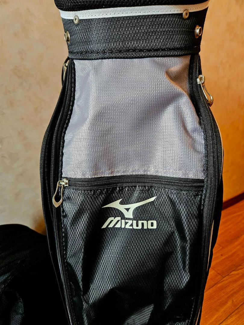 送料無料/超美品 絶対！お買い得 MIZUNO 高級キャディーバッグBKｘBL