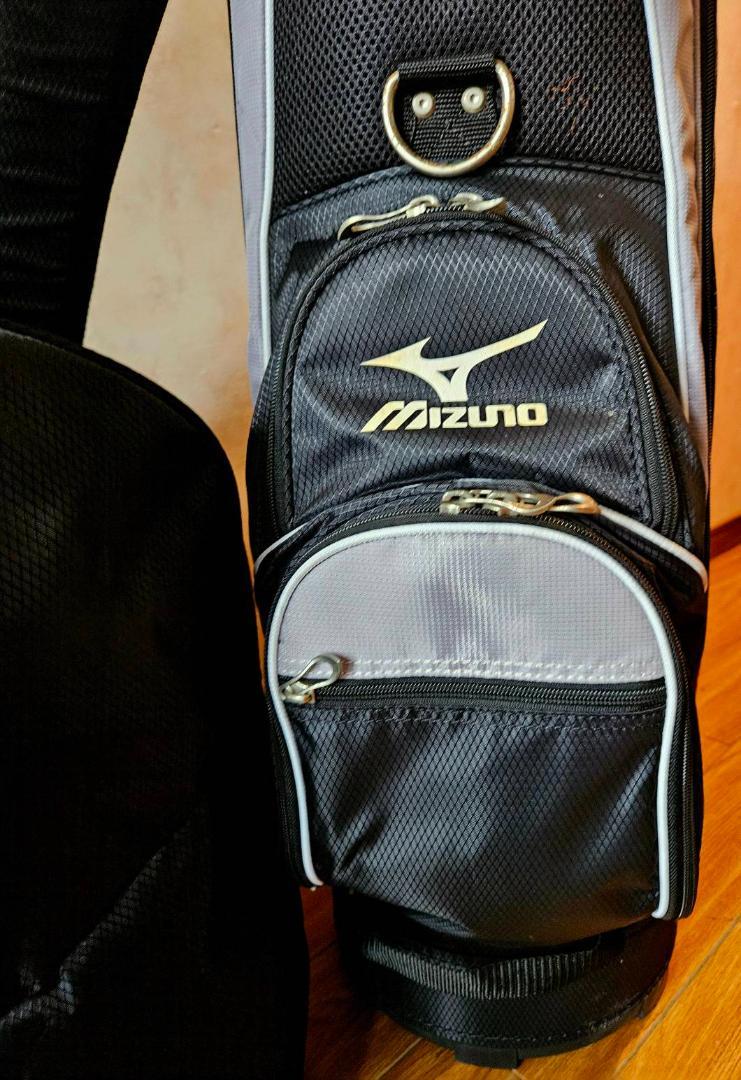 送料無料/超美品 絶対！お買い得 MIZUNO 高級キャディーバッグBKｘBL