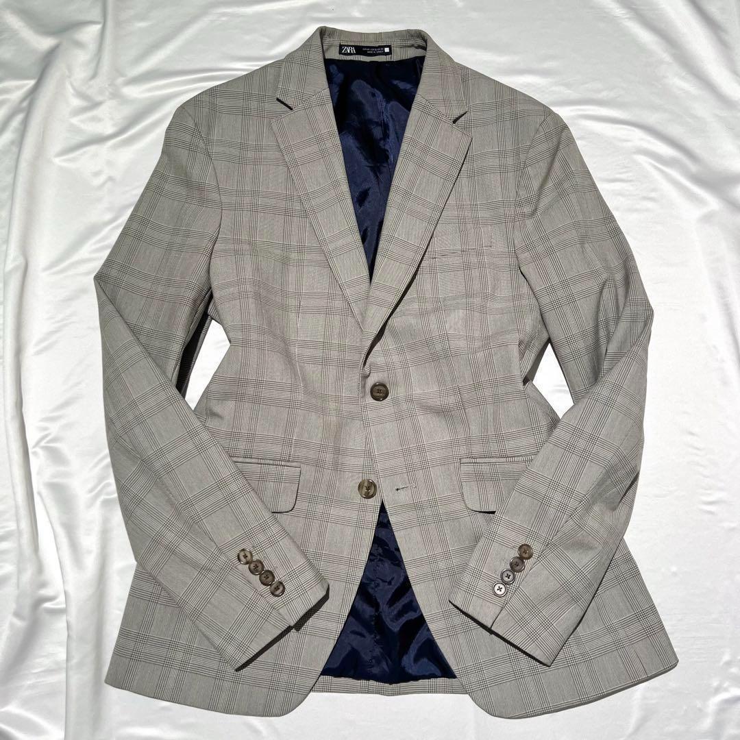 ZARA セットアップ スーツ チェック グレー M