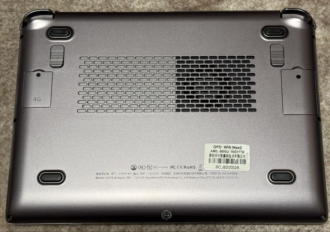 【美品】GPD WIN MAX 2 2022 6800U/16GB/1TB
