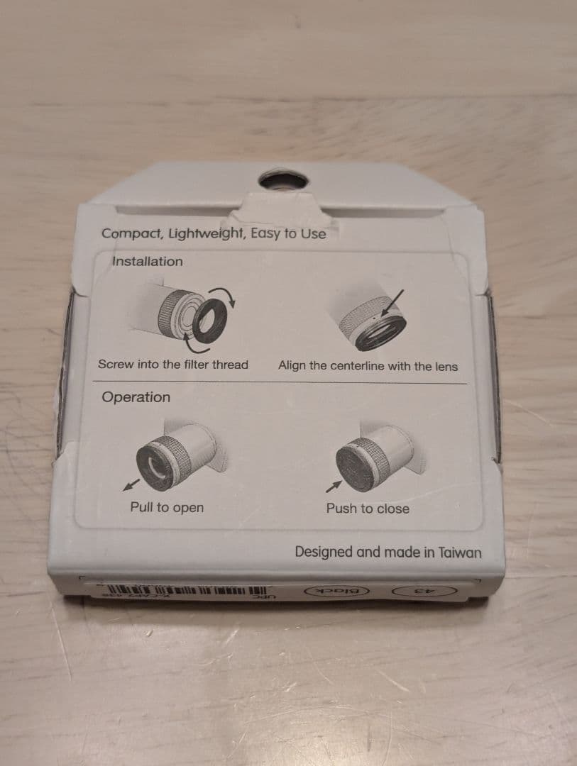 Freemod X-CAP2 43mm 黒 手動シャッター式レンズキャップ