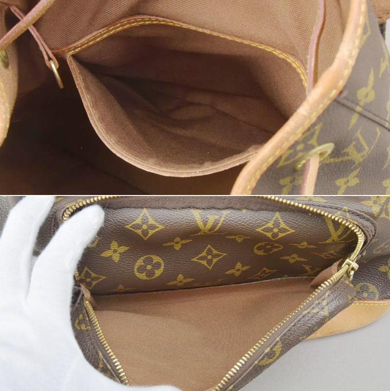 ルイヴィトン◇モンスリGM リュックサック モノグラム M51135 ブラウン