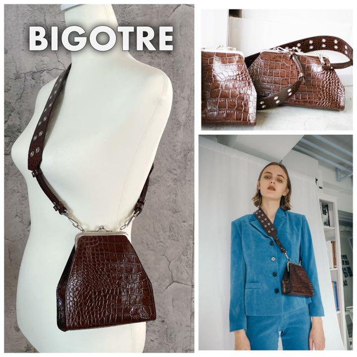 美品 BIGOTRE HANDY ERRAND EMBOSS ショルダーバッグ xndLC-m91736491834 大得価得価