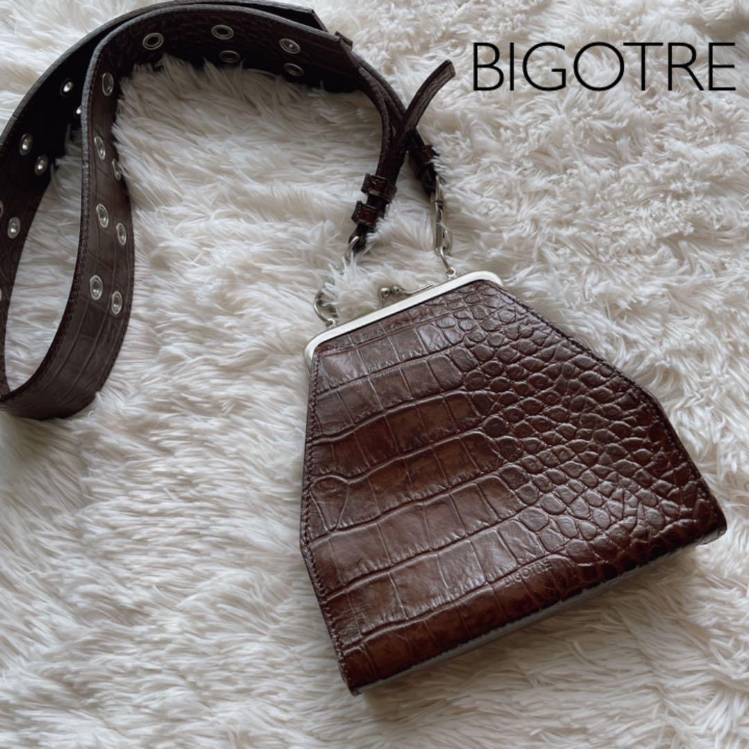 美品 BIGOTRE HANDY ERRAND EMBOSS ショルダーバッグ xndLC-m91736491834 大得価得価