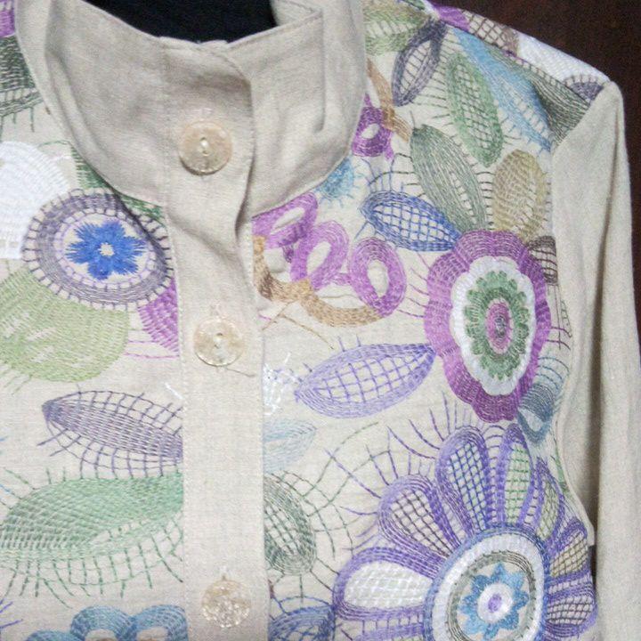特価正規品 刺繍入り前ボタン春ジャケット ywrAv-m91736757451 即納安い