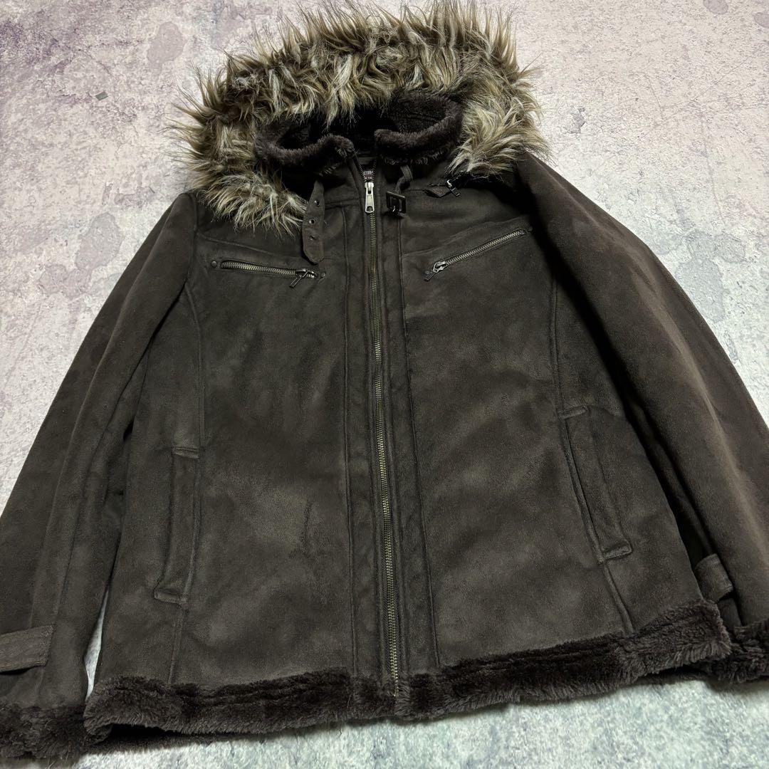 ジャケット・アウター archive grunge fur fake mouton coat y2k
