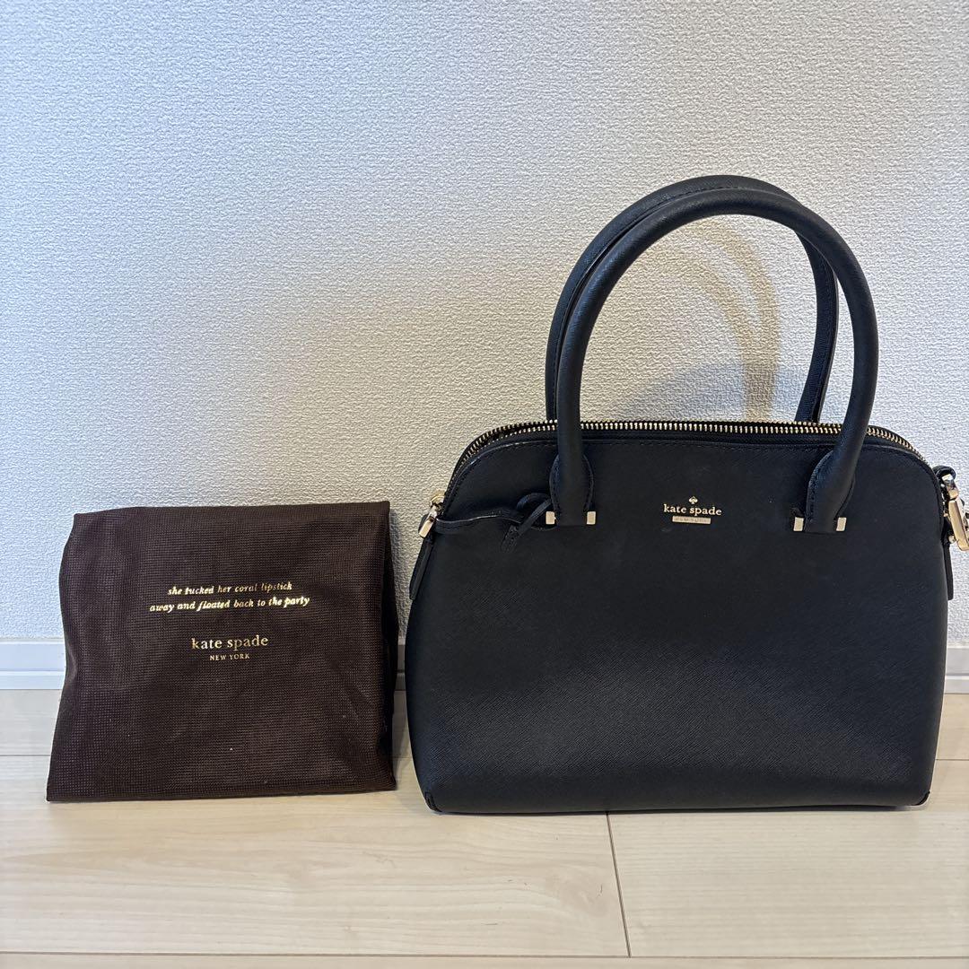 独特の上品 spade kate ブラック メルカリ - 保存袋付き ハンドバッグ バッグ