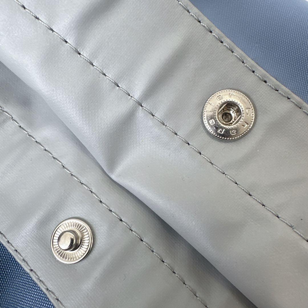 【美品】 Herve Chaplier 舟型　トートバッグ ブルー　ブラウン