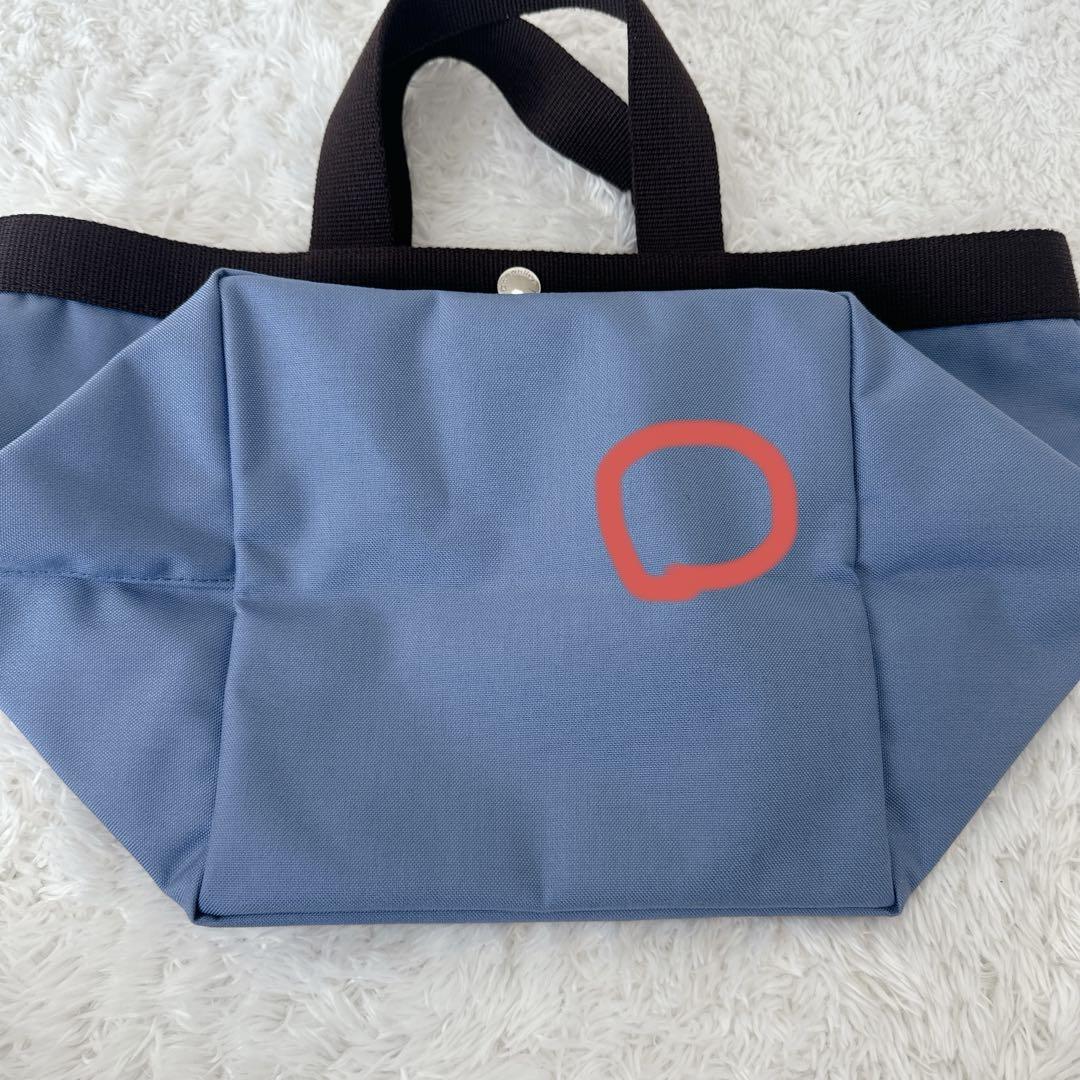 【美品】 Herve Chaplier 舟型　トートバッグ ブルー　ブラウン