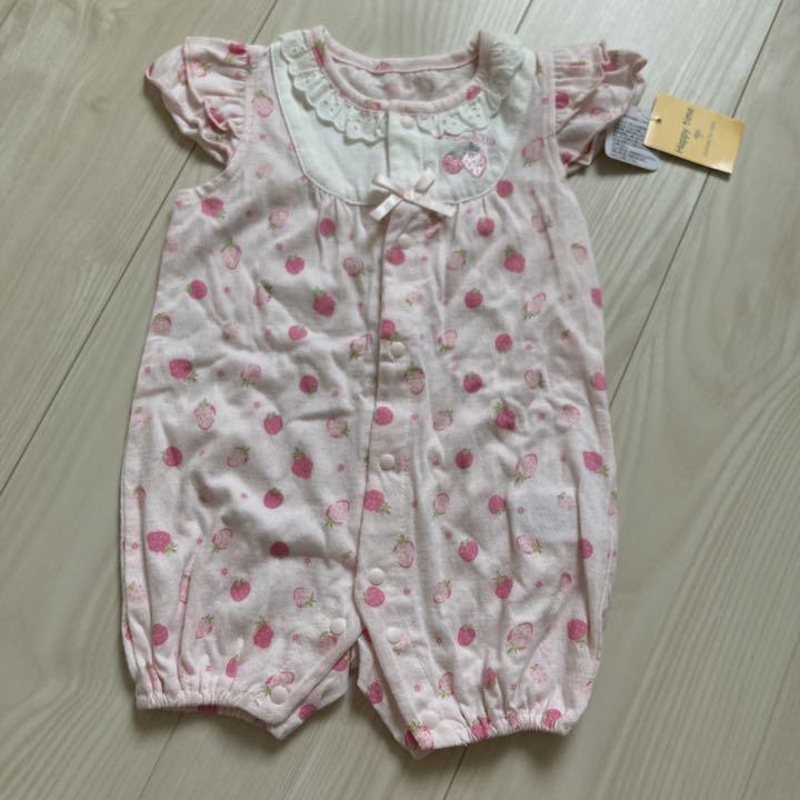 半袖ロンパース カバーオール いちご イチゴ ピンク フルーツ 女の子 果物 代引き不可 女の子 半袖ロンパース カバーオール いちご イチゴ ピンク フルーツ 女の子 果物 代引き不可 女の子