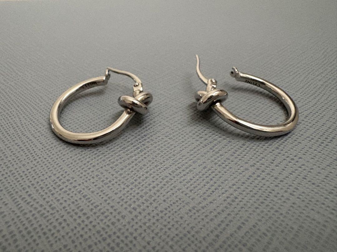 【やす@遊戯王】CELINE ノットスモールフープ シルバー 正規品