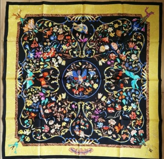 エルメス　HERMES 　スカーフ　カレ90　東洋の石と西洋の石細工