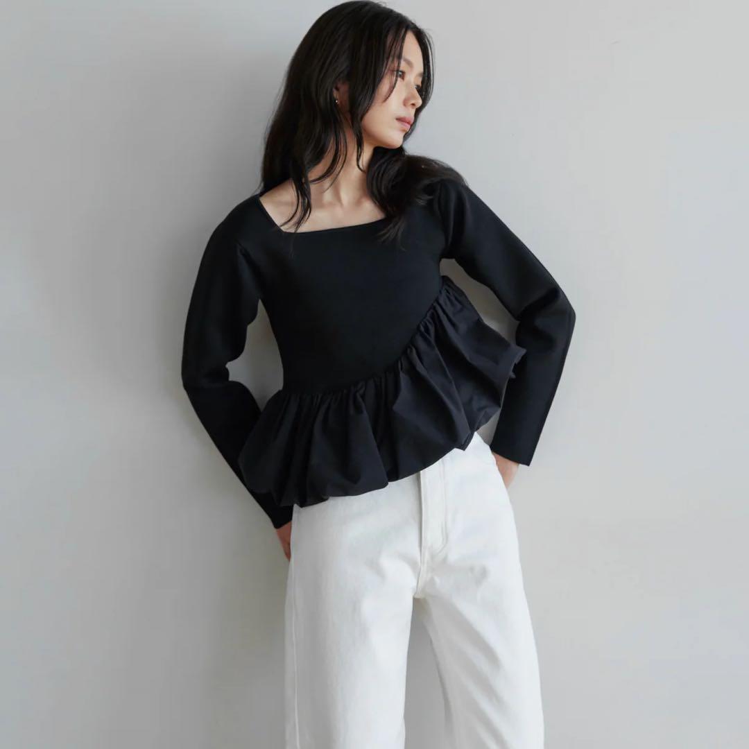 Knit Docking Asymmetryバルーントップス