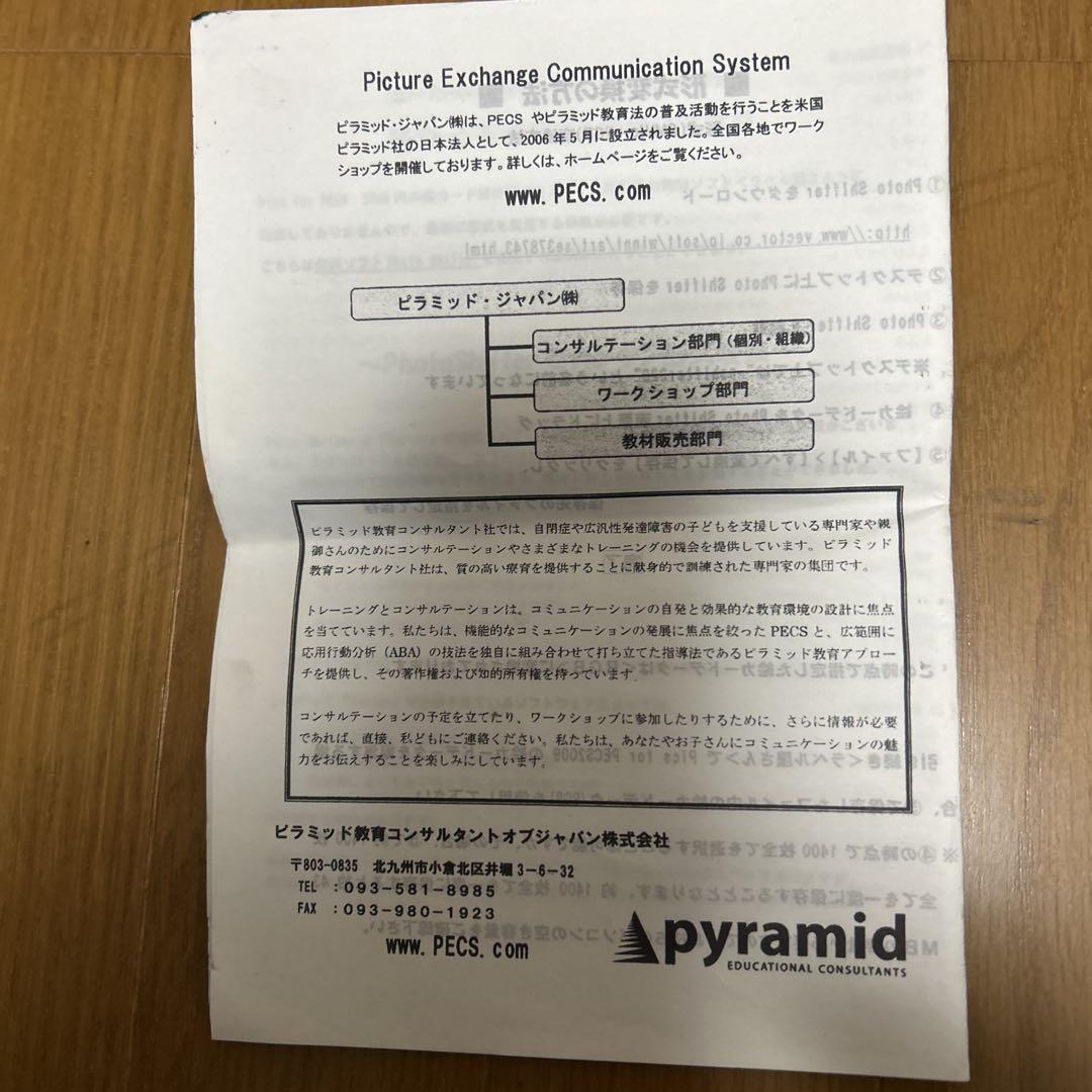 PECS絵カード交換式コミュニケーションシステムトレーニングマニュアル２版CD付
