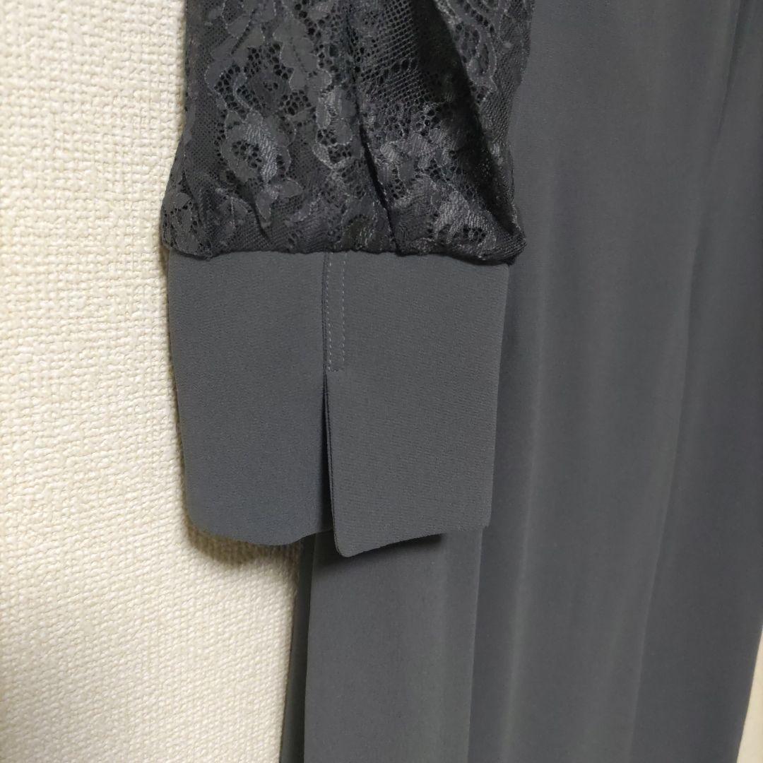 epic day ギャザースリーブシフォンロングドレス L