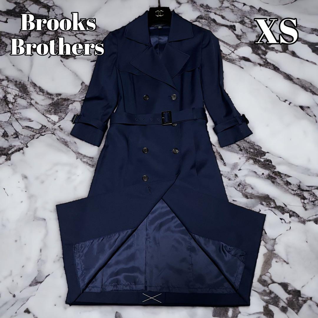 極美品 小さいサイズ Brooks Brothers トレンチコート ベルト付き