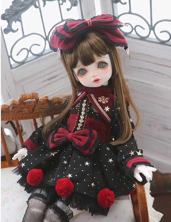 WY711 BJD 4分 ドール衣装 人形服 ワンピース 7セット ハンドメイド