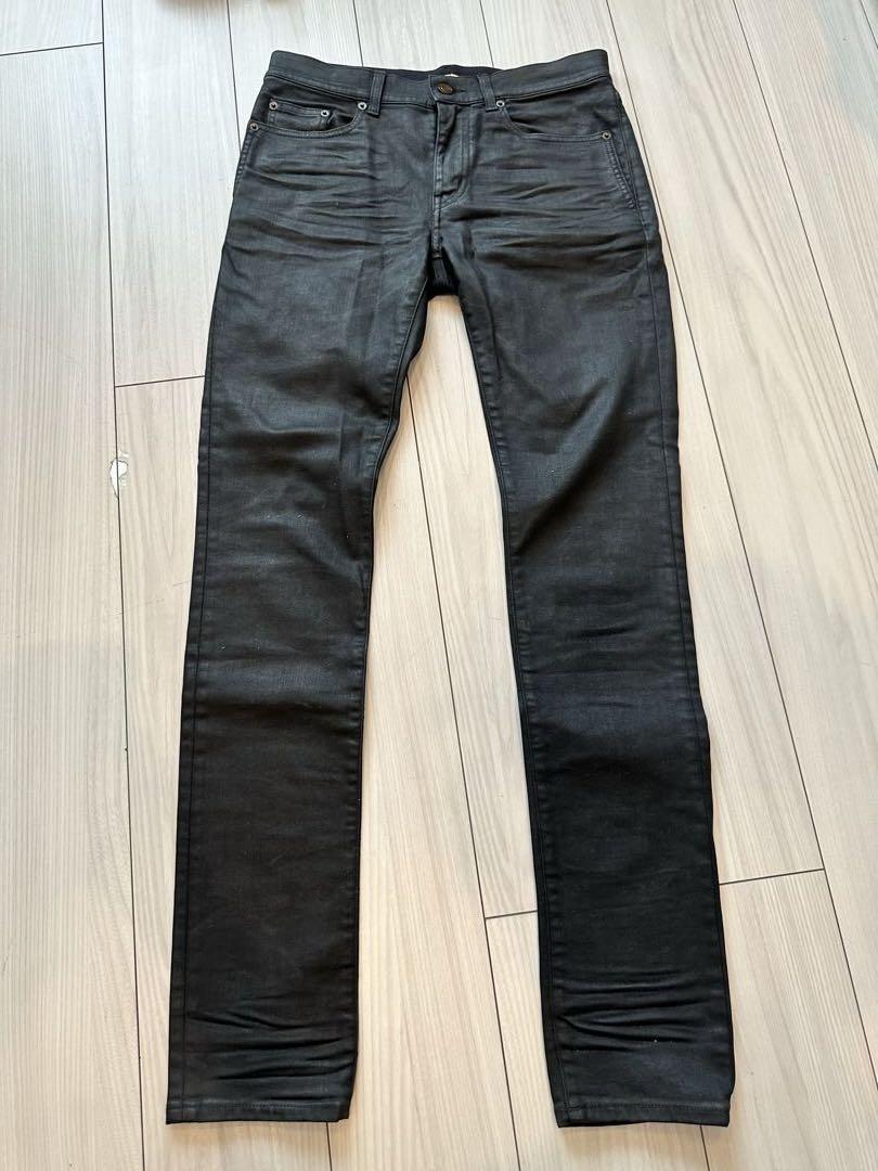 Saint Laurent skinny black coating jeans