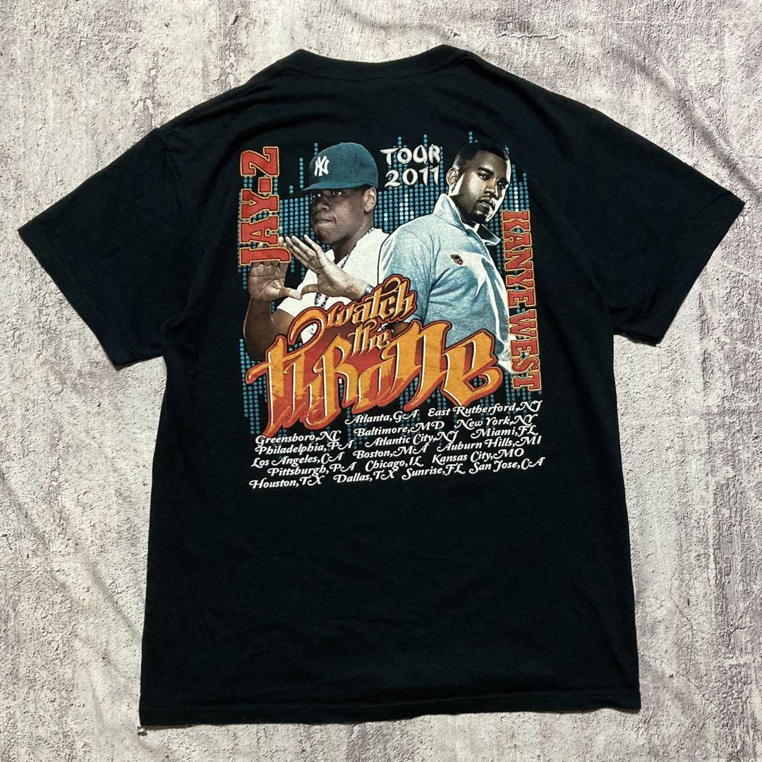 KANYE WEST×JAY-Z 2011 ツアー プリント Tシャツ サイズL