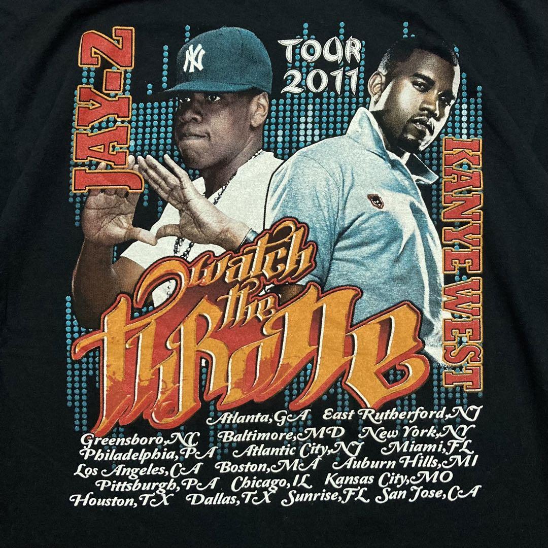 KANYE WEST×JAY-Z 2011 ツアー プリント Tシャツ サイズL
