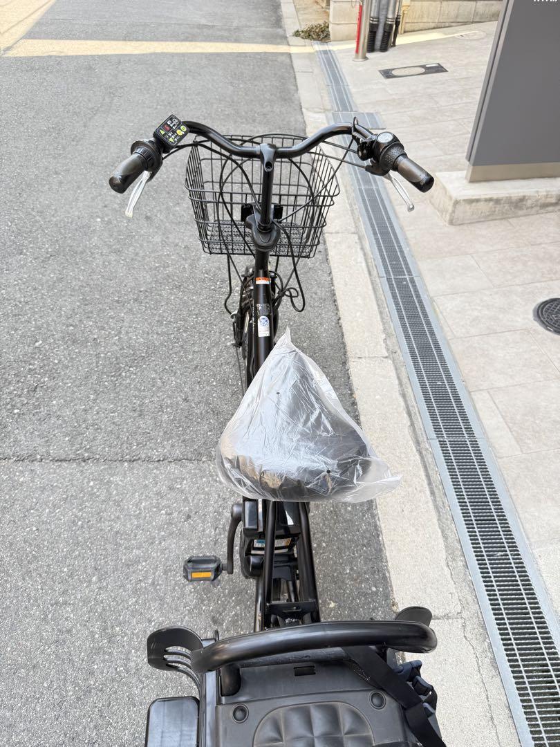 大阪府　子供乗せ　2人　電動アシスト自転車 チャイルドシート付き ブラック