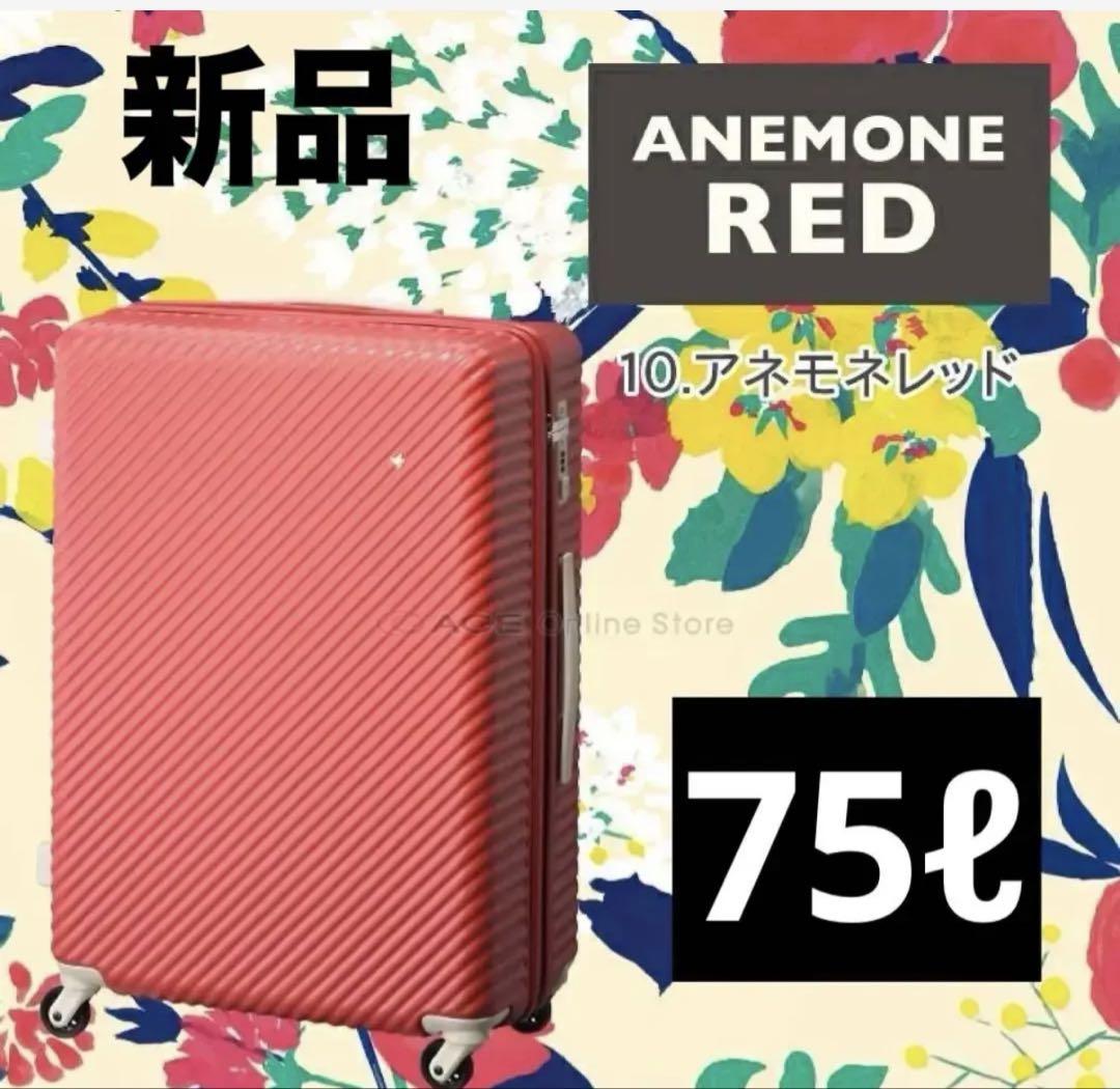 週末最終処分！新品★HaNTマイン75ℓキャスターストッパー付きキャリーケース