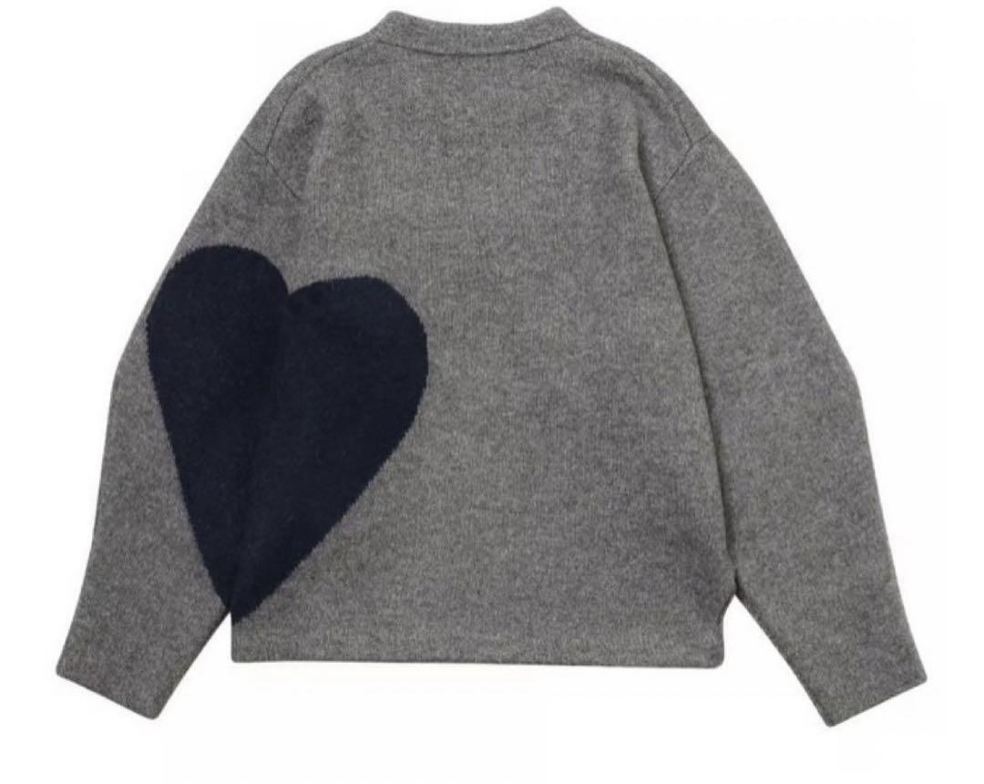 【2025福袋】 週末のみ値引きnknit グレー KNIT ハートパターンニット♡pattern トップス