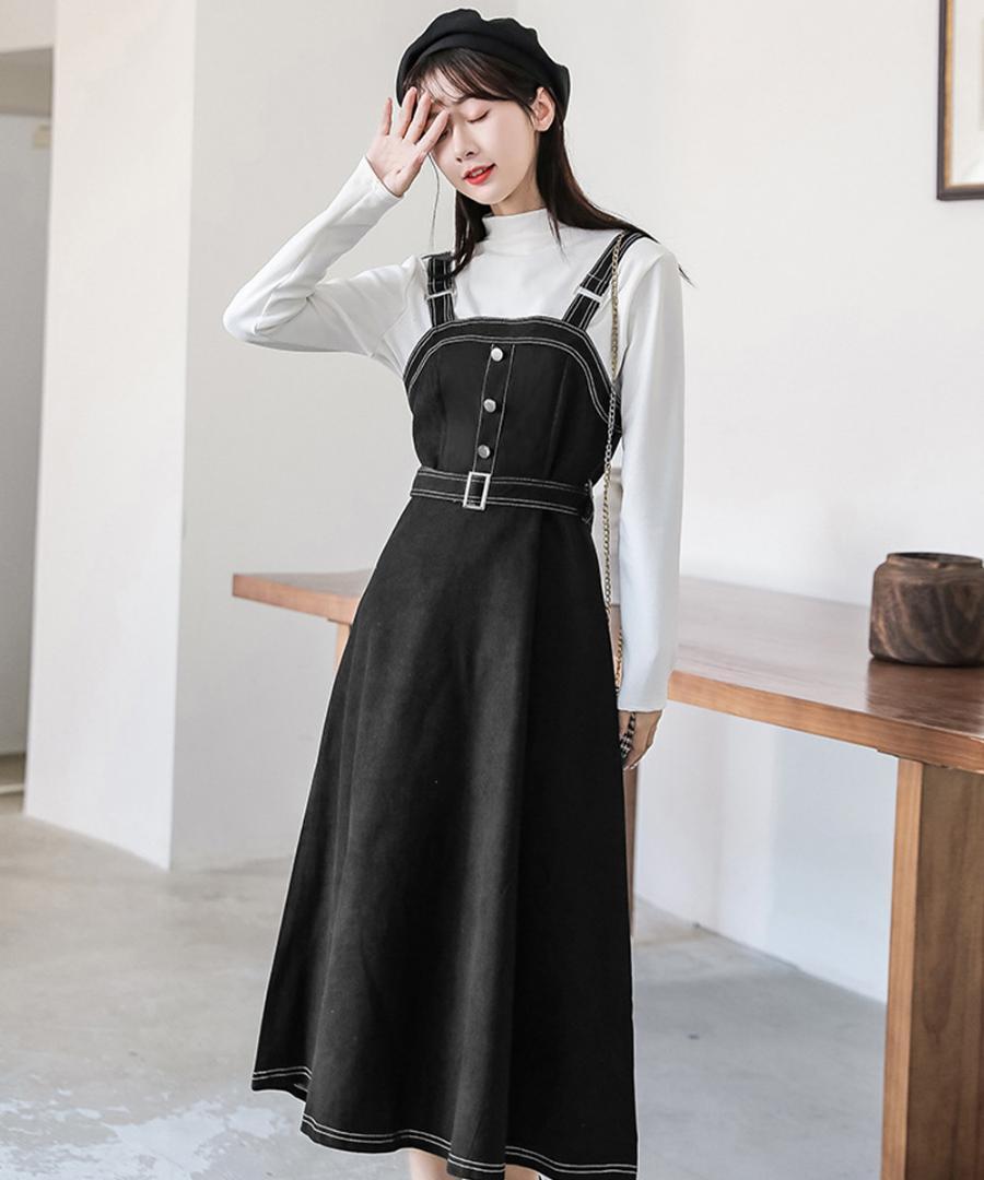 【ラス２】レディース サロペット　ワンピース　春夏 秋 新品 ロング