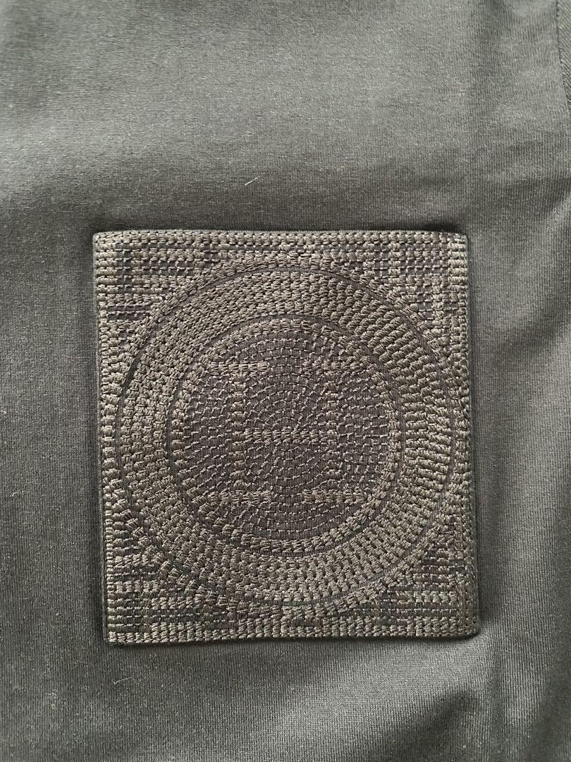 エルメス ドレス 刺繍入りポケット ワンピース 黒 半袖