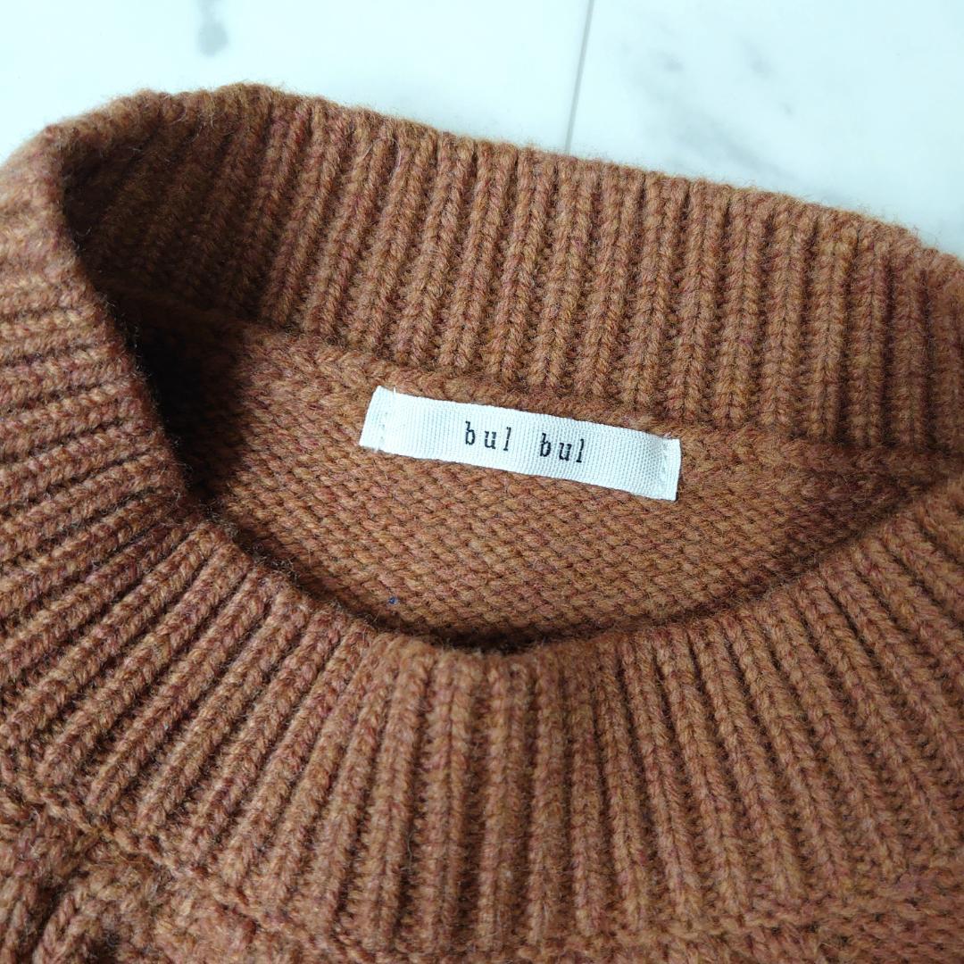 美品♪ bul bul ロービングクルーネックハンドステッチプル