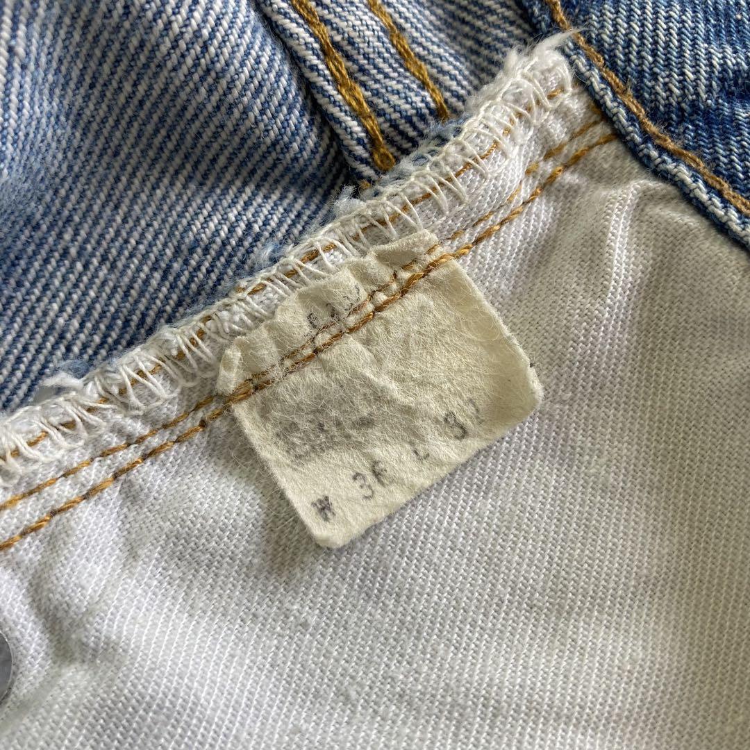 70s USA製 Levis 501 66後期 W36 カットオフショーツ 赤耳