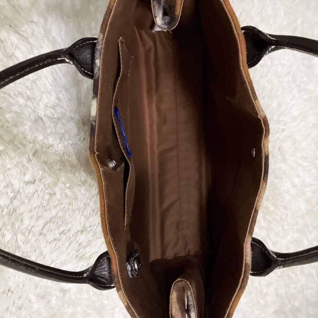 ○美品！BURBERRYバーバリー　ハンドバッグ　ノバチェック　ポーチ付き