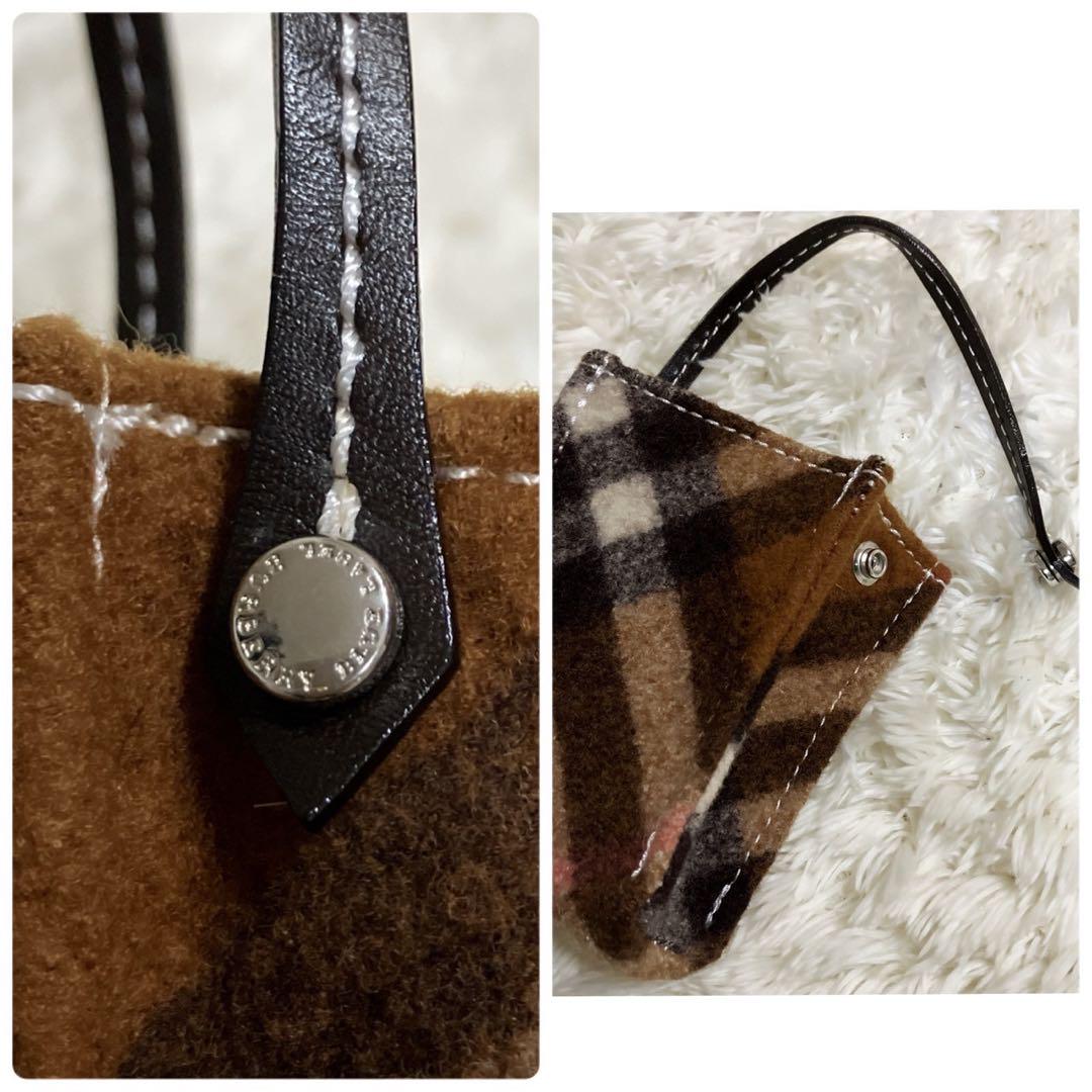 ○美品！BURBERRYバーバリー　ハンドバッグ　ノバチェック　ポーチ付き