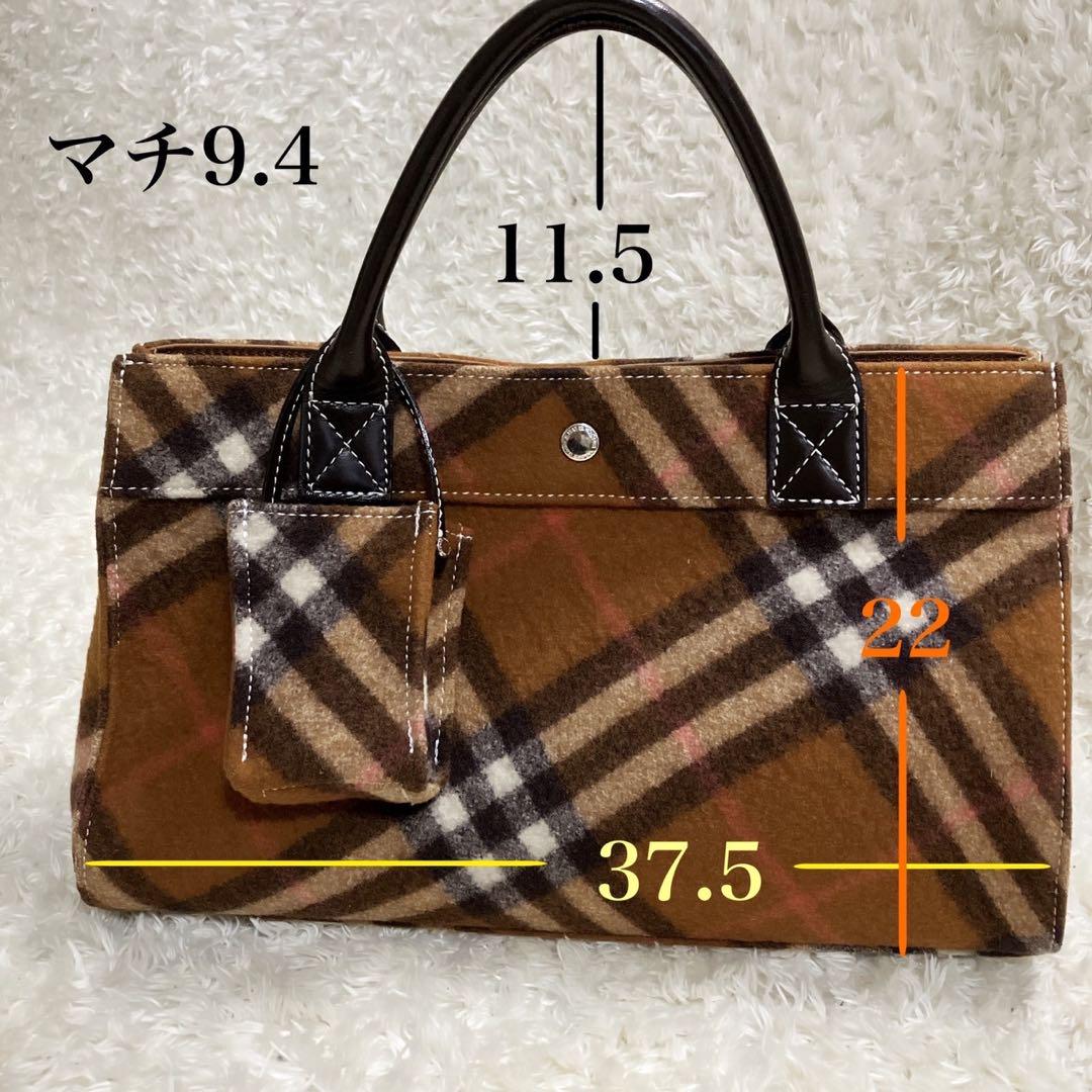 ○美品！BURBERRYバーバリー　ハンドバッグ　ノバチェック　ポーチ付き