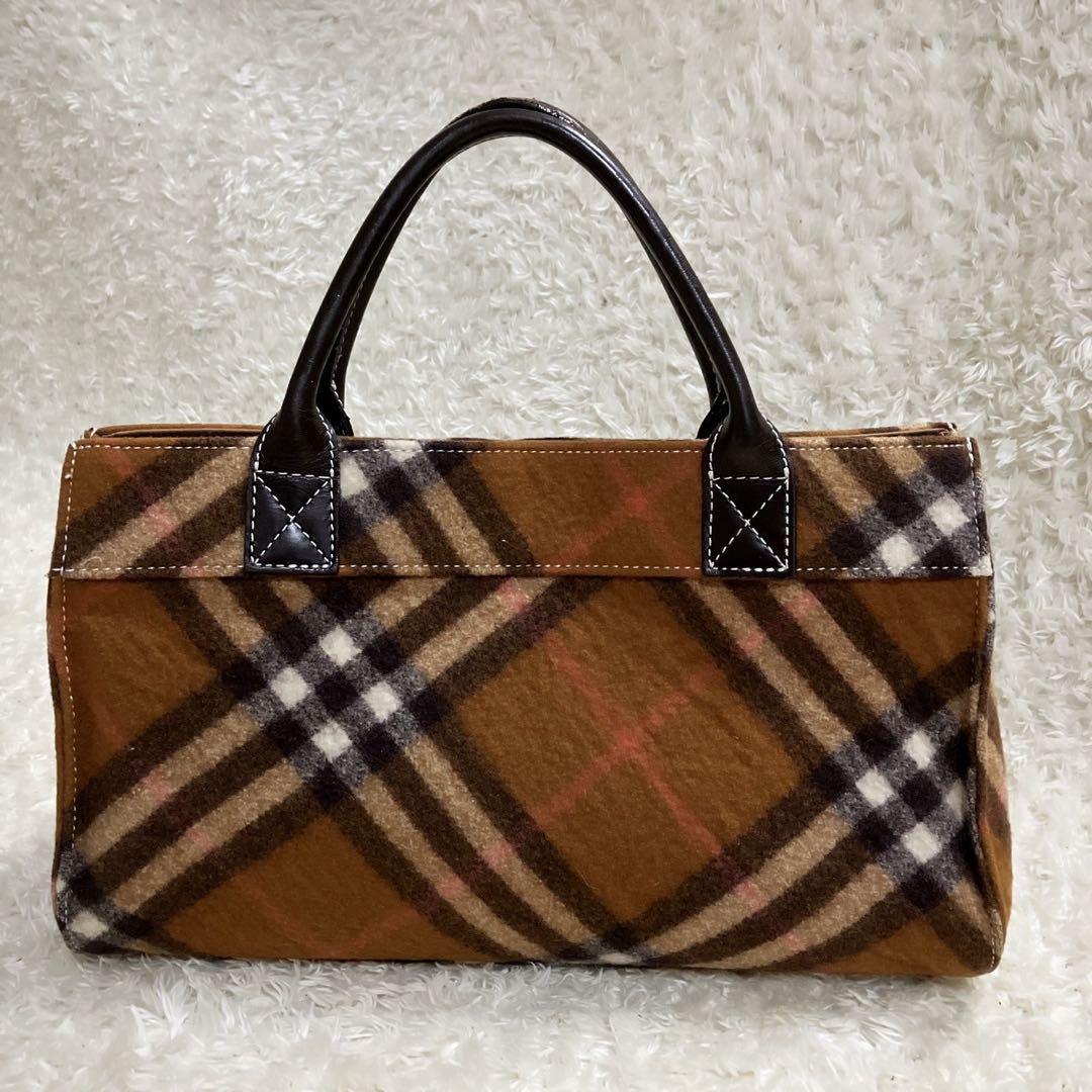 ○美品！BURBERRYバーバリー　ハンドバッグ　ノバチェック　ポーチ付き