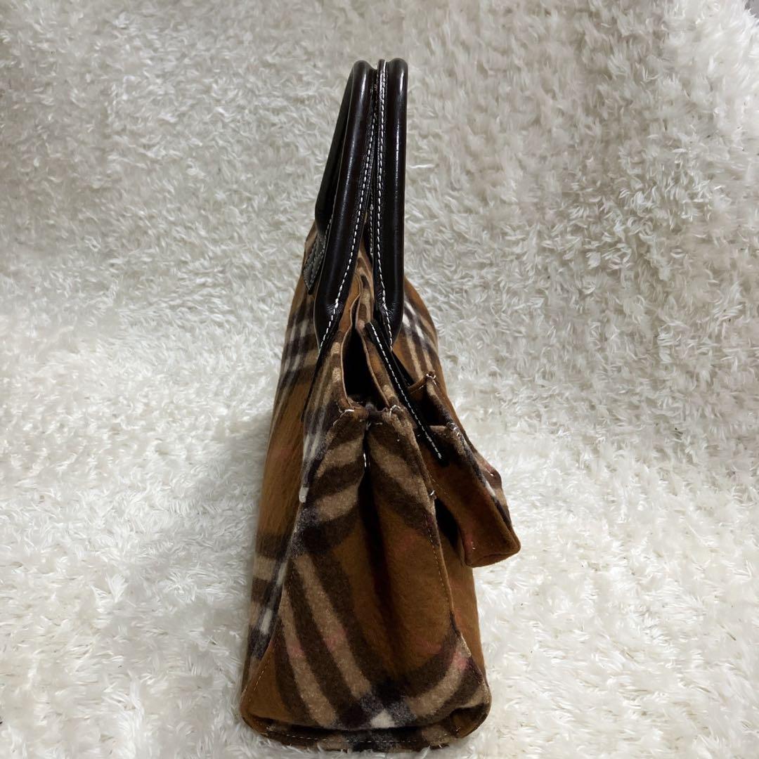 ○美品！BURBERRYバーバリー　ハンドバッグ　ノバチェック　ポーチ付き