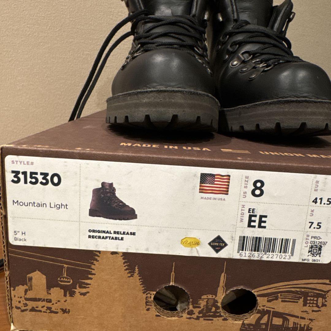 【美品】DANNER マウンテンライト ブラック 8