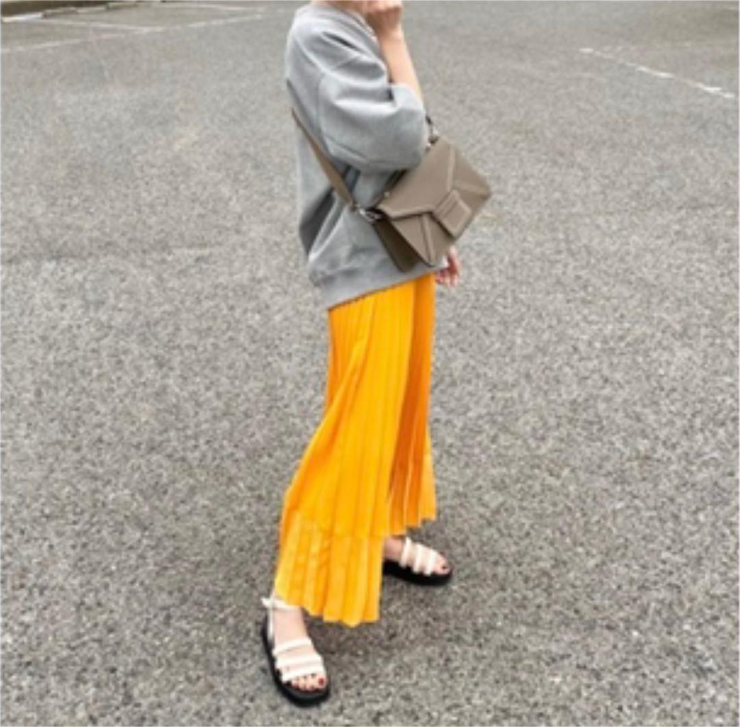 ZARA プリーツ M オレンジ コントラストプリーツ入り スカート ロング 最大92%OFFクーポン ロング ZARA プリーツ M オレンジ コントラストプリーツ入り スカート ロング 最大92%OFFクーポン ロング
