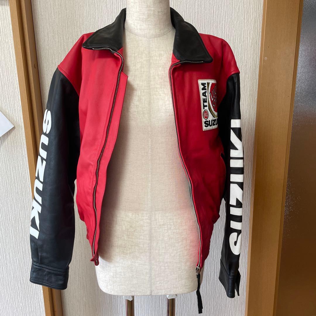 LUCKY STRIKE TEAM SUZUKI レザージャケット