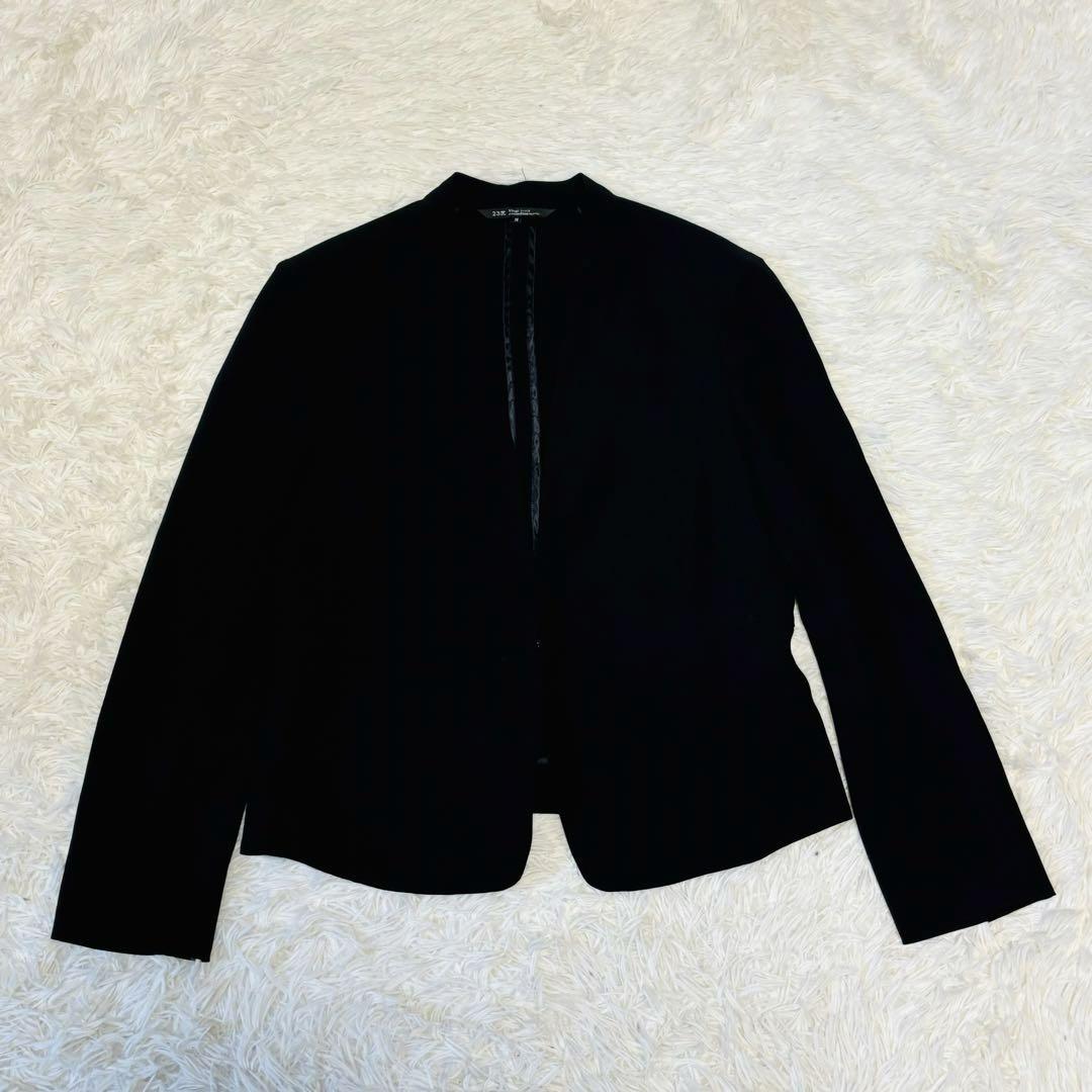 極美品 現行タグ 23区 ノーカラージャケット サイズM ブラック 洗える 23区 ノーカラージャケット ブラック Sサイズ 洗える - メルカリ