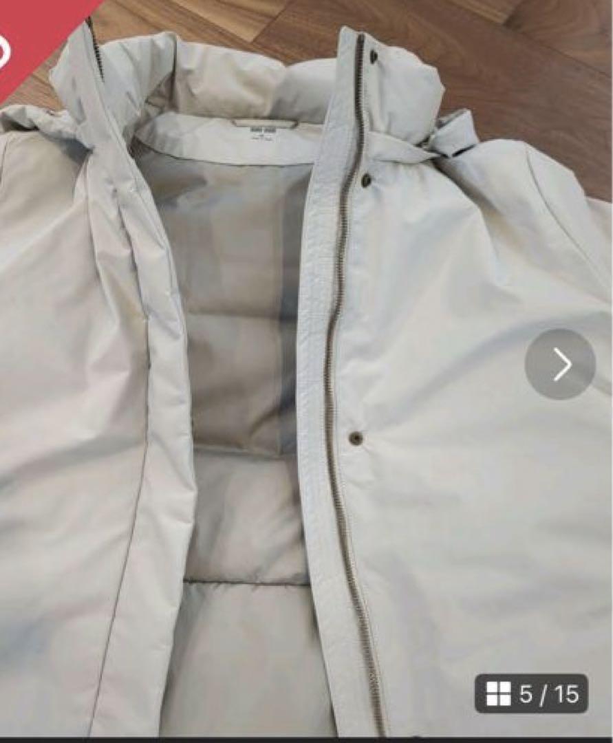 極美品 ユニクロ ハイブリッドダウン ロングコート XL