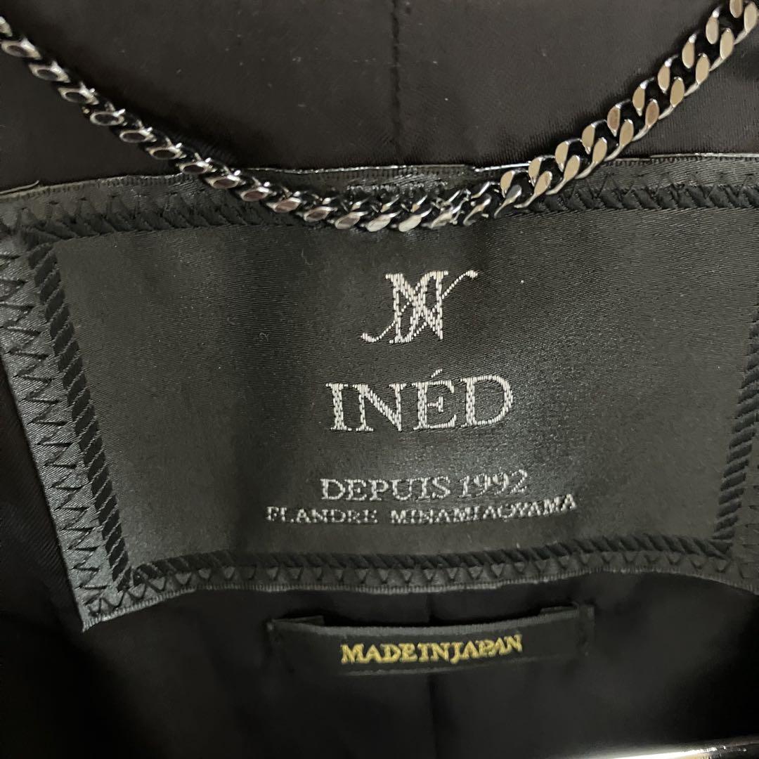 極美品✨️ INEDイネド コート カシミヤ ガウンコート 黒 Ｌ 黒コート