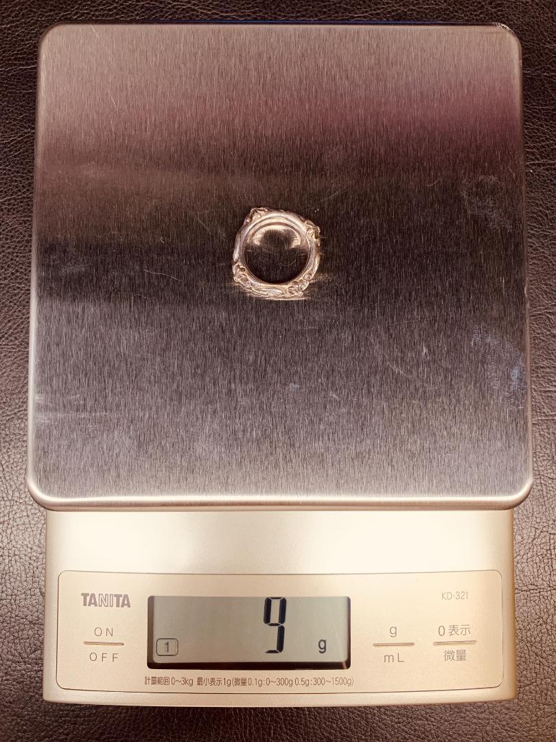 [16C]CHROME HEARTS-SBT band ring 17号