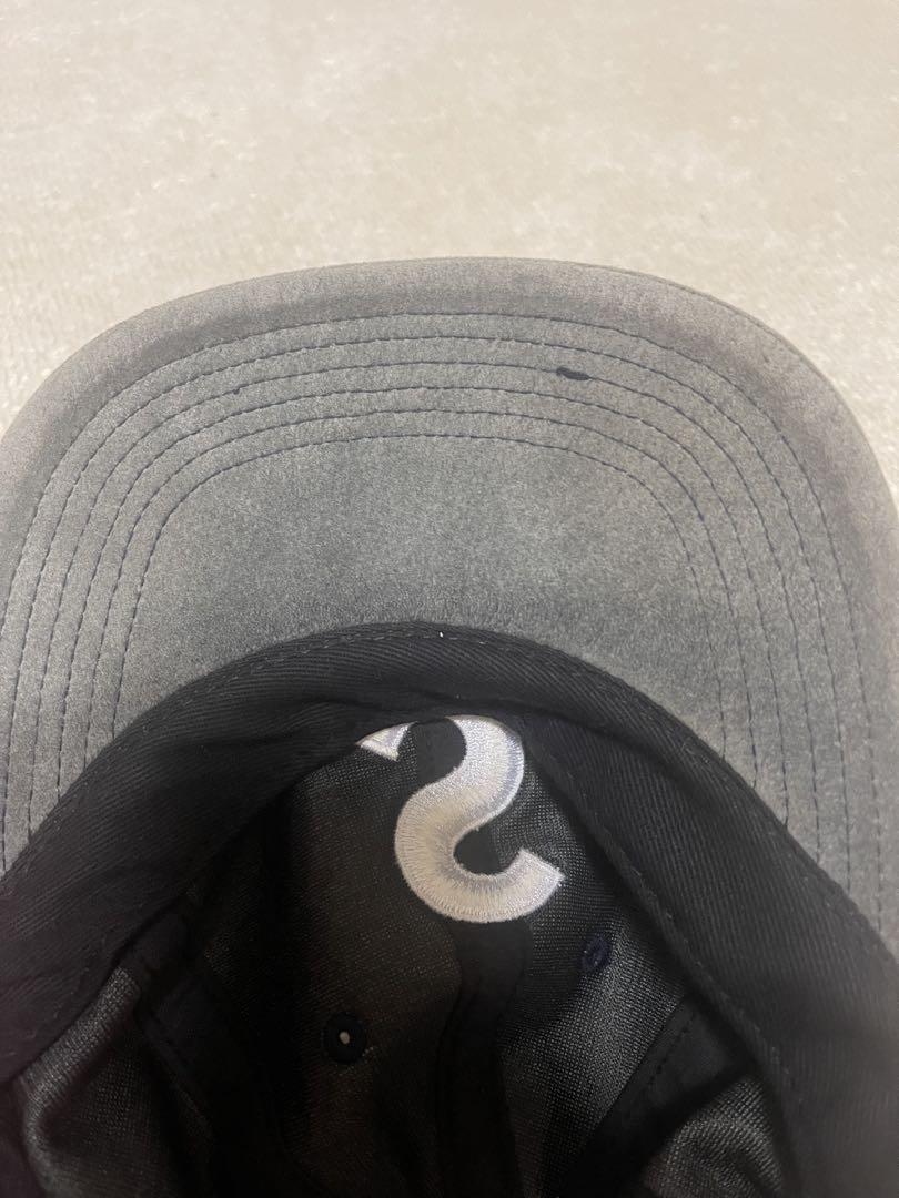 Supreme キャップ Sロゴ　スウェード　グレー