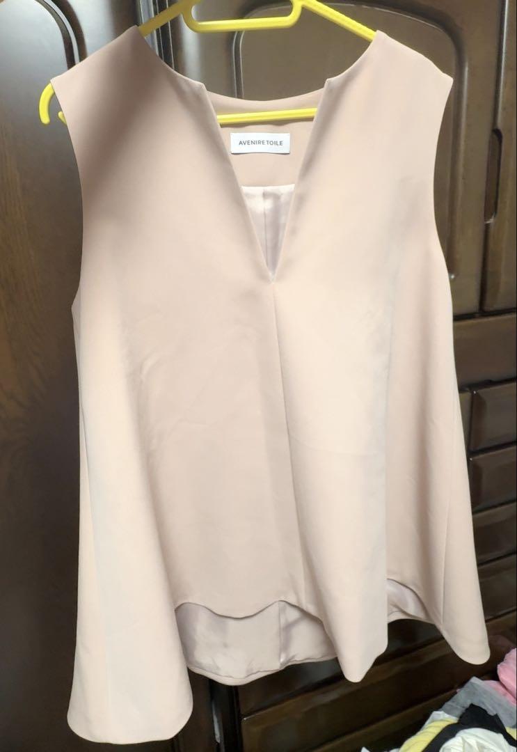 AVENIRETOILE スリットノースリーブフレアブラウス♡34